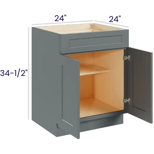 Base Cabinet Double Doors 24"W x 34 1/2"H x 24"D